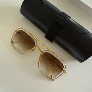 DITA Sunglasses with Gold Frame and Brown Lenses